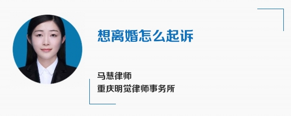 想离婚怎么起诉