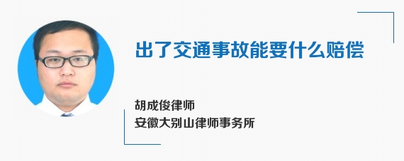 出了交通事故能要什么赔偿