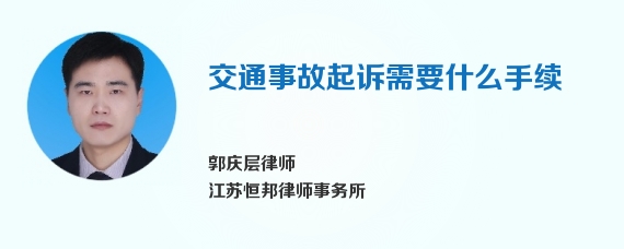 交通事故起诉需要什么手续