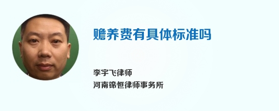 赡养费有具体标准吗