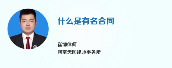 什么是有名合同