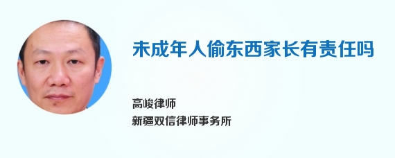 未成年人偷东西家长有责任吗