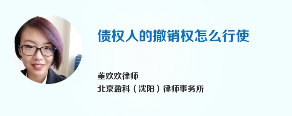 债权人的撤销权怎么行使
