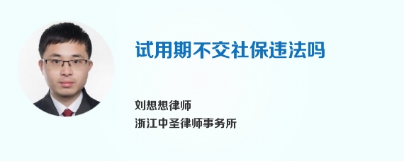 试用期不交社保违法吗