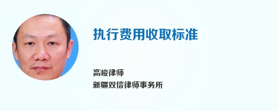 执行费用收取标准