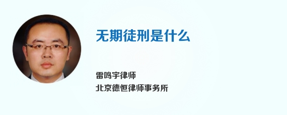 无期徒刑是什么