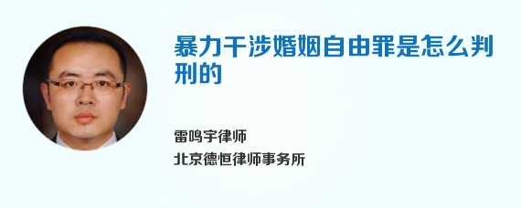 暴力干涉婚姻自由罪是怎么判刑的