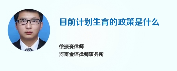 目前计划生育的政策是什么