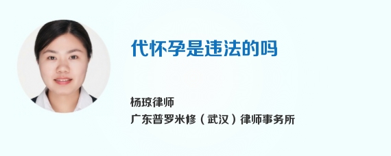 代怀孕是违法的吗