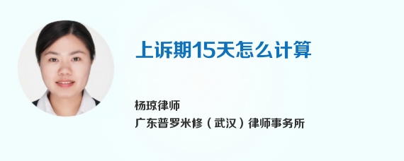 上诉期15天怎么计算