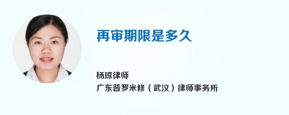 再审期限是多久