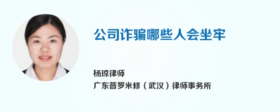 公司诈骗哪些人会坐牢