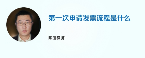 第一次申请发票流程是什么