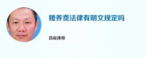 赡养费法律有明文规定吗