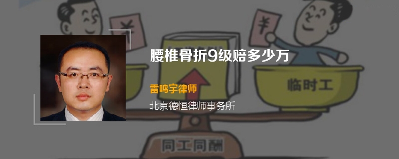 腰椎骨折9级赔多少万