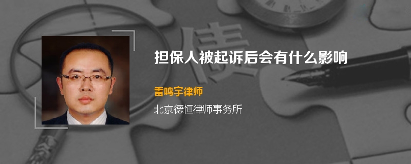 担保人被起诉后会有什么影响