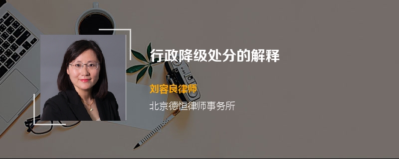 行政降级处分的解释