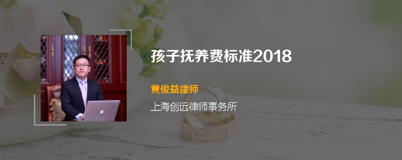 孩子抚养费标准2018