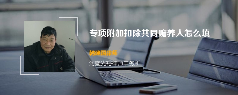 专项附加扣除共同赡养人怎么填