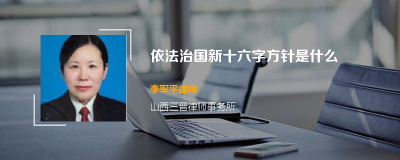 依法治国新十六字方针是什么