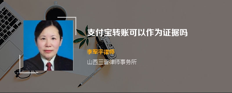 支付宝转账可以作为证据吗
