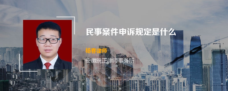 民事案件申诉规定是什么
