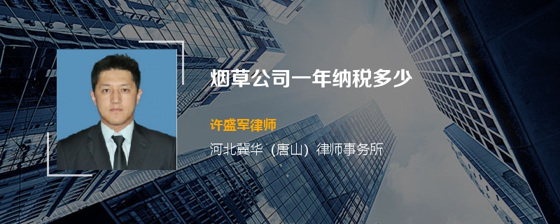 烟草公司一年纳税多少