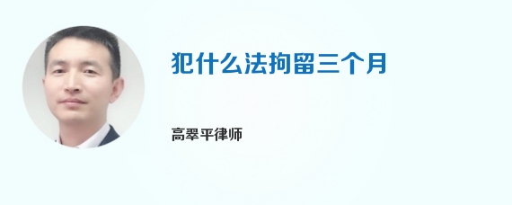 犯什么法拘留三个月