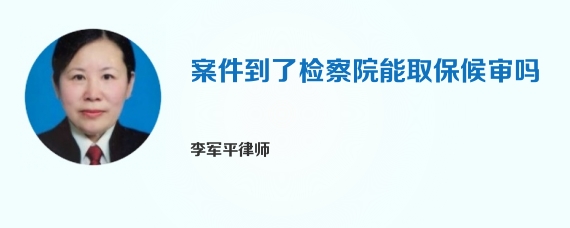 案件到了检察院能取保候审吗