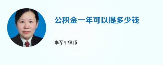 公积金一年可以提多少钱
