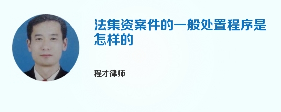 法集资案件的一般处置程序是怎样的