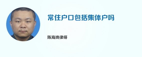 常住户口包括集体户吗