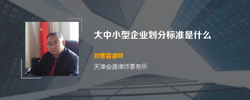 大中小型企业划分标准是什么