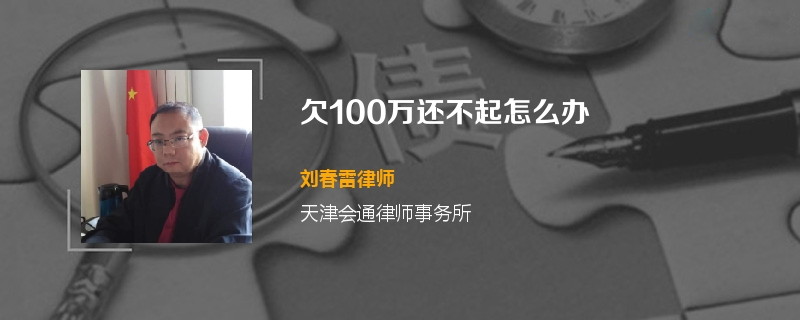 欠100万还不起怎么办