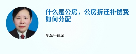 什么是公房，公房拆迁补偿费如何分配