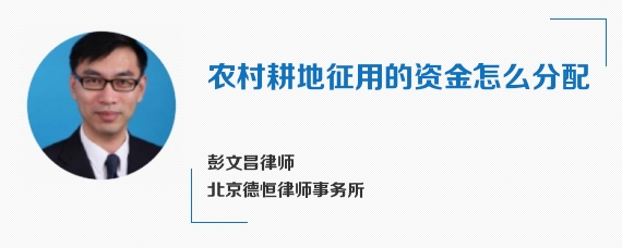 农村耕地征用的资金怎么分配