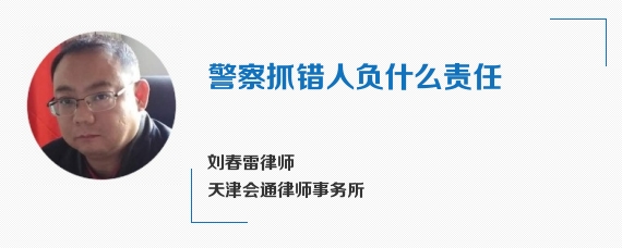 警察抓错人负什么责任