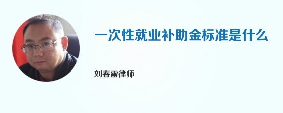 一次性就业补助金标准是什么