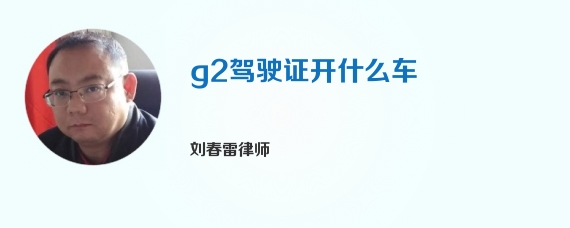 g2驾驶证开什么车