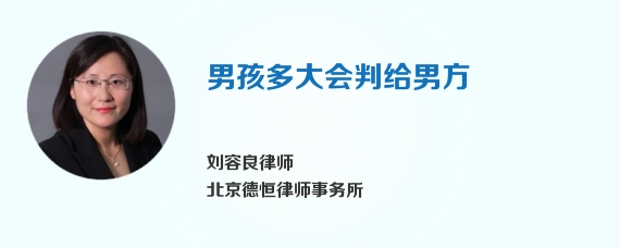 男孩多大会判给男方