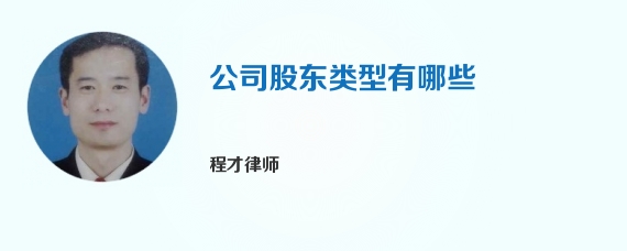 公司股东类型有哪些