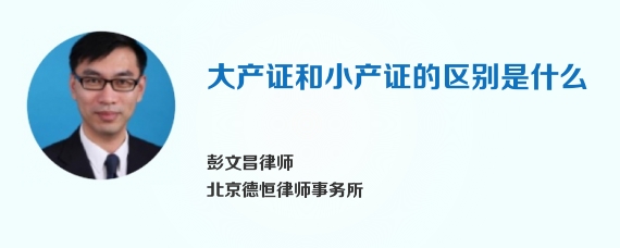 大产证和小产证的区别是什么
