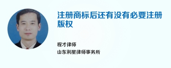 注册商标后还有没有必要注册版权