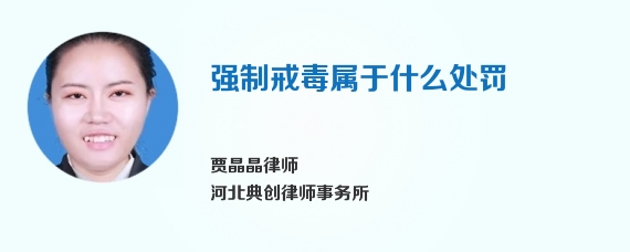 强制戒毒属于什么处罚