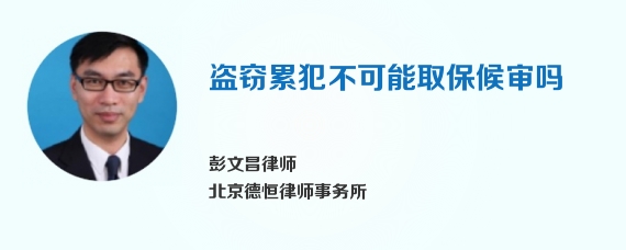 盗窃累犯不可能取保候审吗