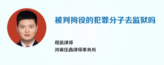 被判拘役的犯罪分子去监狱吗