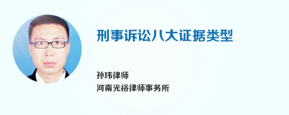 刑事诉讼八大证据类型