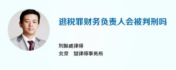 逃税罪财务负责人会被判刑吗