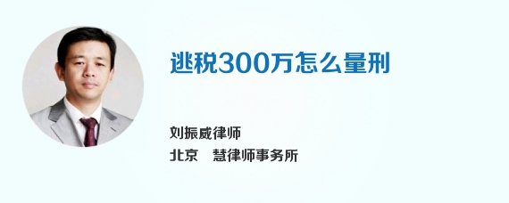 逃税300万怎么量刑