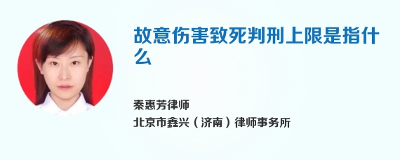 故意伤害致死判刑上限是指什么